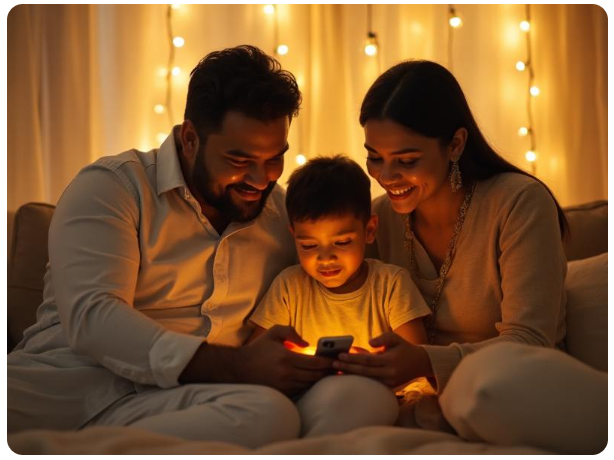 Family investing in gold together
